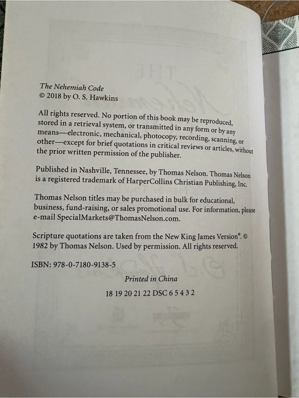 The Nehemiah Code: It’s Never Too Late for a New Beginning Hardcover